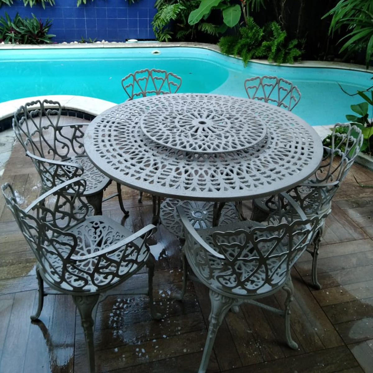 Conjunto para Piscina em Alumínio Fundido